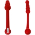 Вибратор ToyFa Black &amp; Red двусторонний