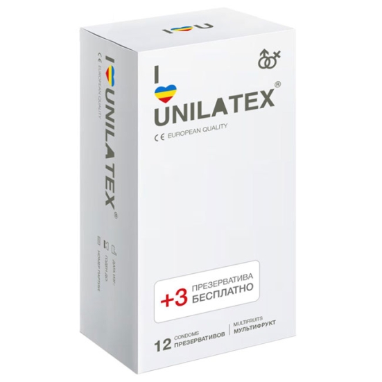Презервативы ароматизированные Unilatex Multifruits, 15 шт